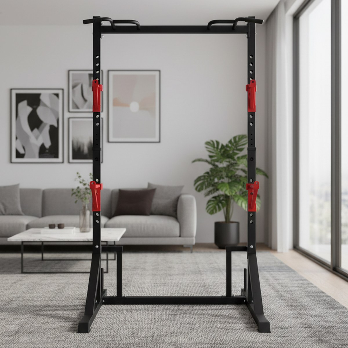 Home Gym Equipment - Regulowany stojak do ćwiczeń z drążkiem