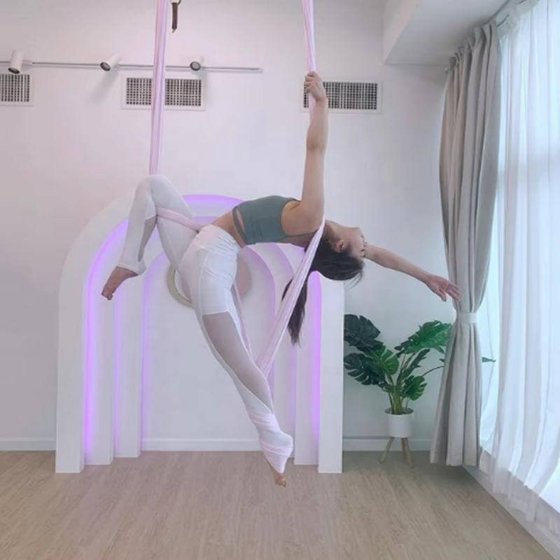 Yoga Trapeze Swing - 8-metrowy profesjonalny czarny hamak do ćwiczeń