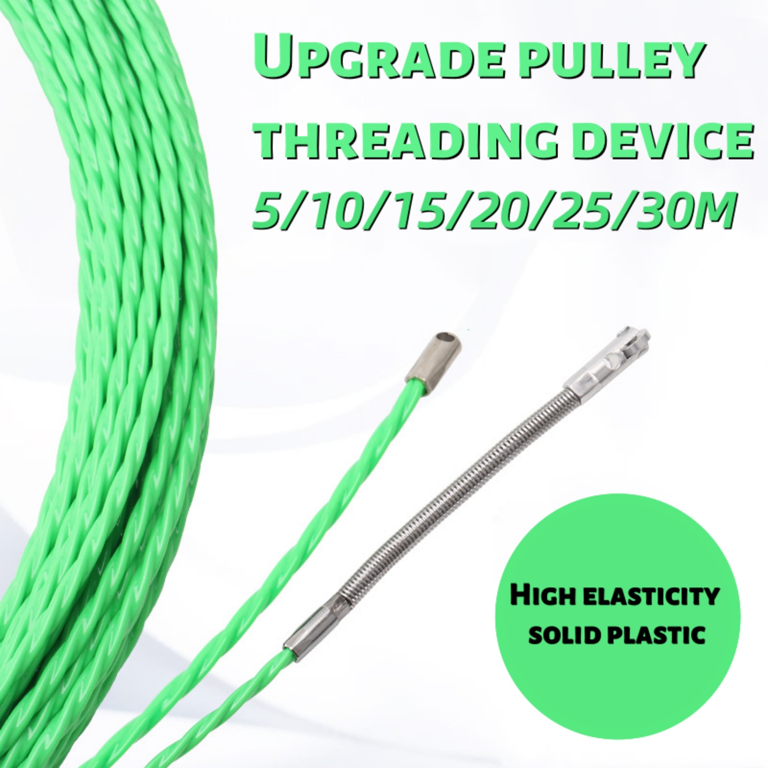 Cable Pulley System - Nawlekacz kabli 4mm z gładką sprężyną,