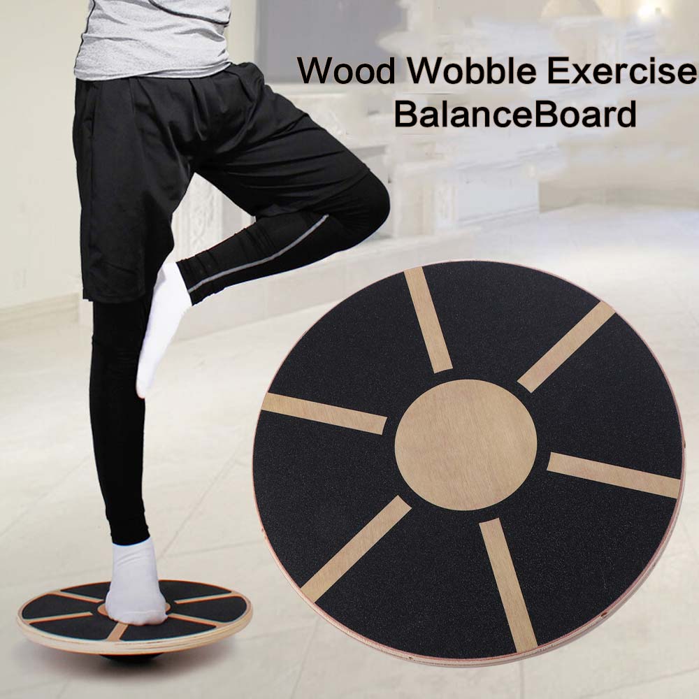 Wobble Board Balance - Drewniana okrągła deska do treningu równowagi,