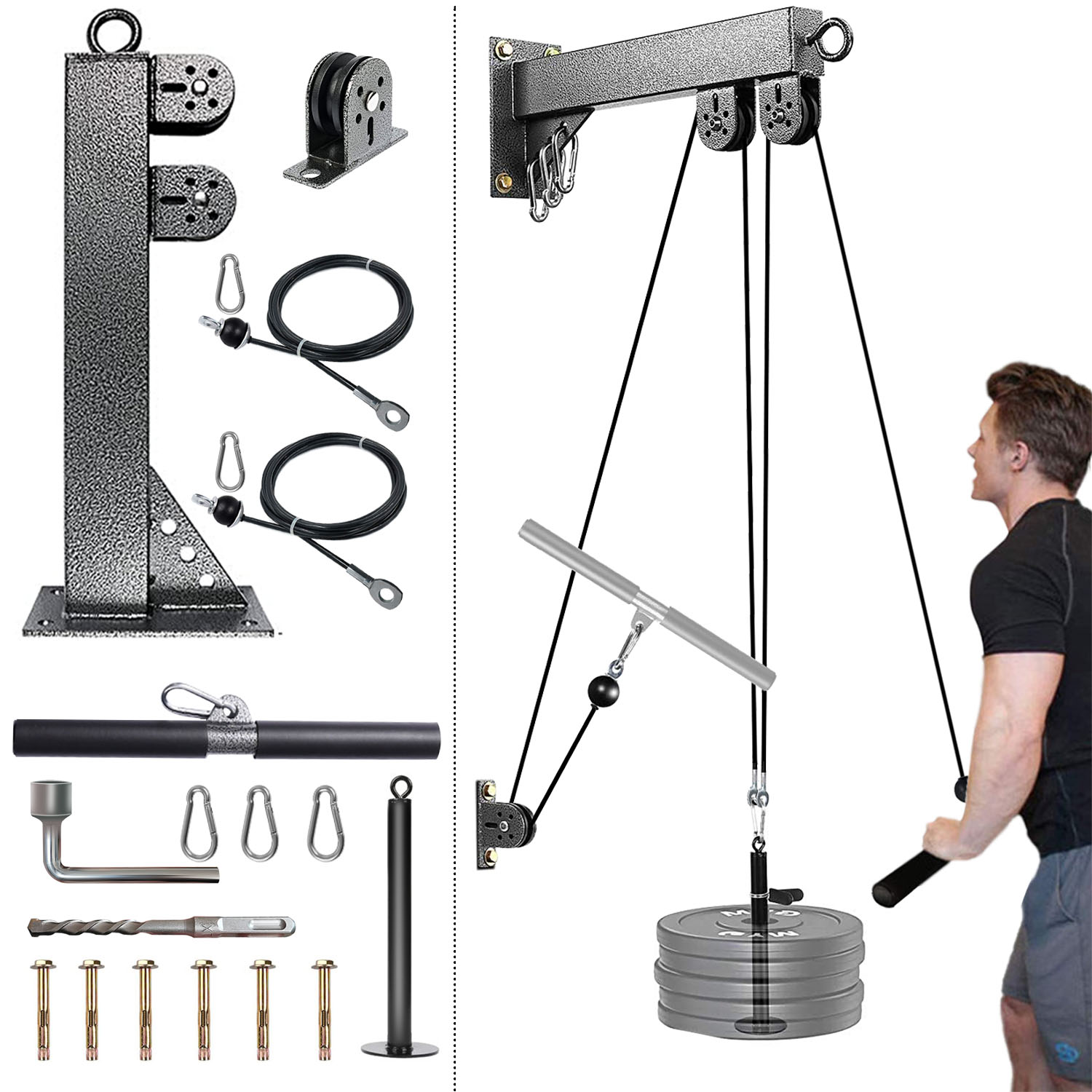 Cable Pulley System - System krążków do montażu na ścianie