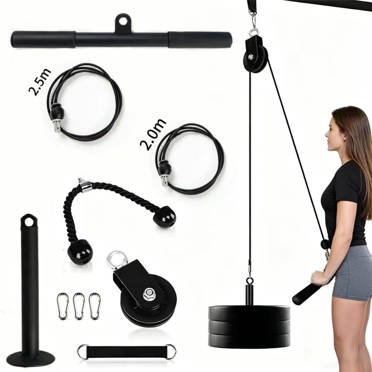 Cichy, nierdzewny system blocz – Home Gym Diy Pulley System recenzja i cena