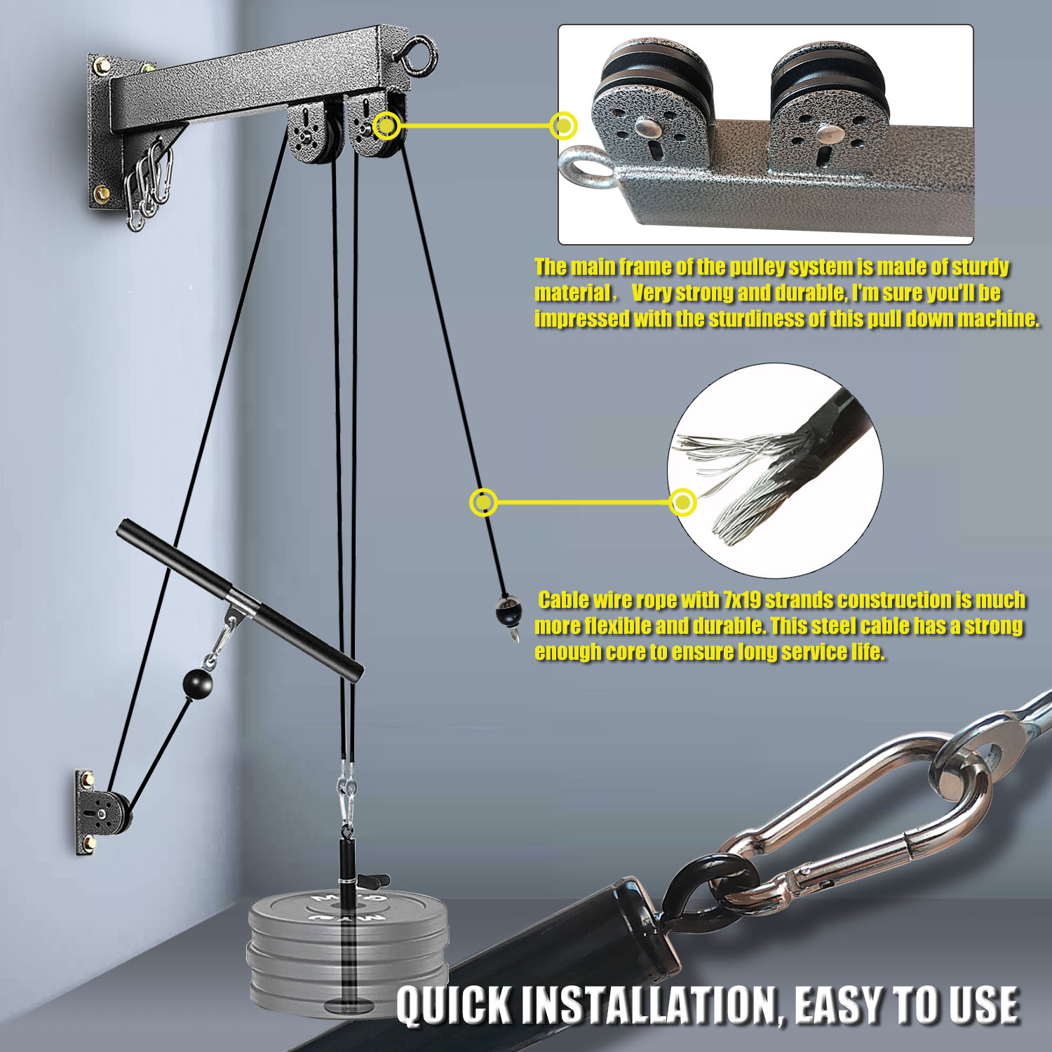 System krążków do montażu na ś – Cable Pulley System recenzja i cena