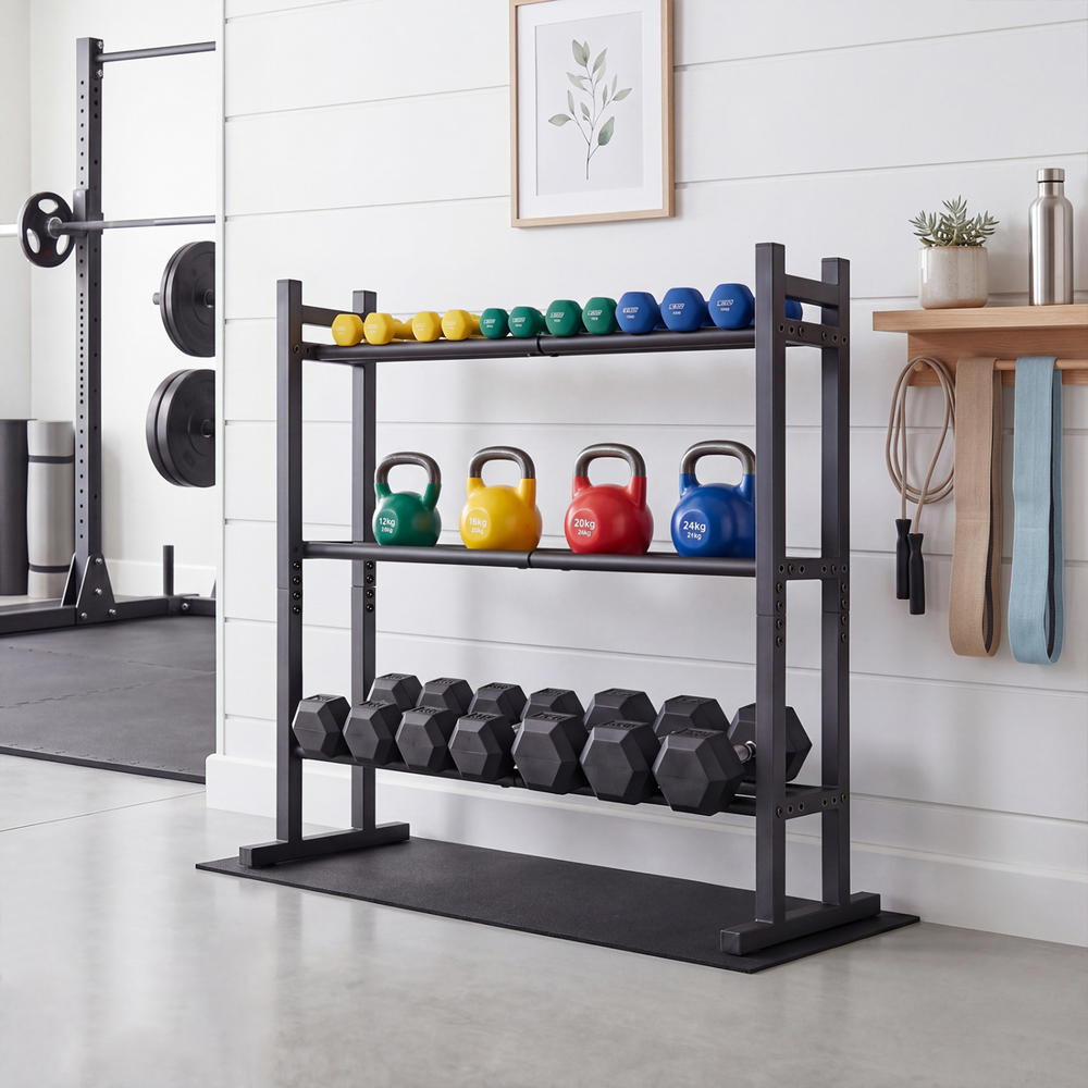 Wytrzymały 3-poziomowy stojak  – Home Gym Equipment recenzja i cena