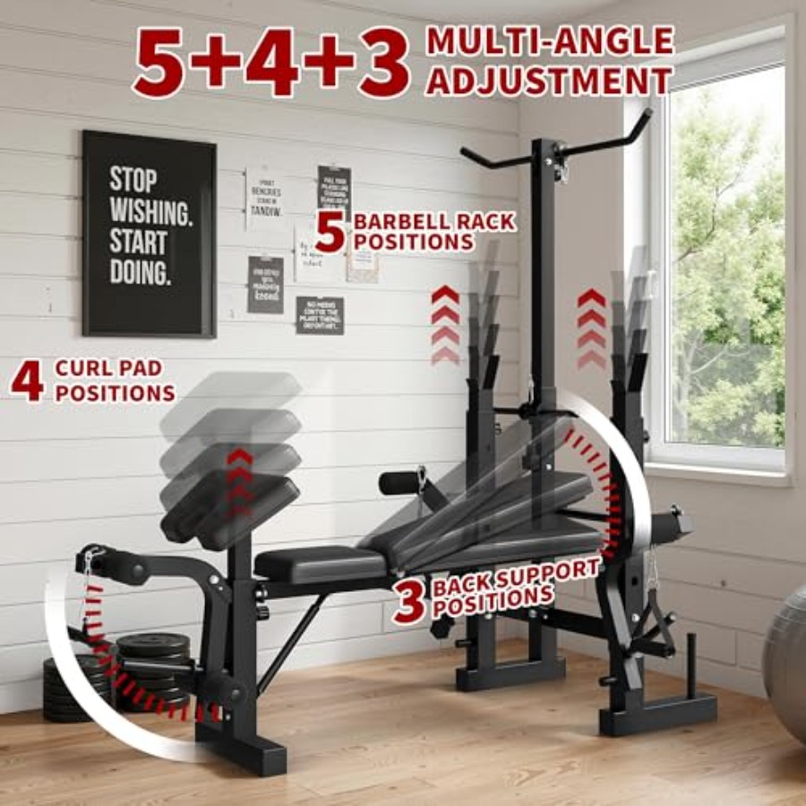 Zestaw ławki do ćwiczeń w domu – Home Gym With Leg Press recenzja i cena