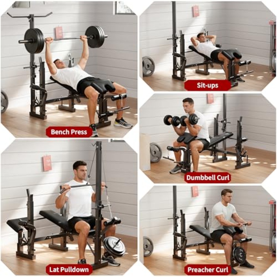 Zestaw ławki do ćwiczeń w domu – Home Gym With Leg Press recenzja i cena