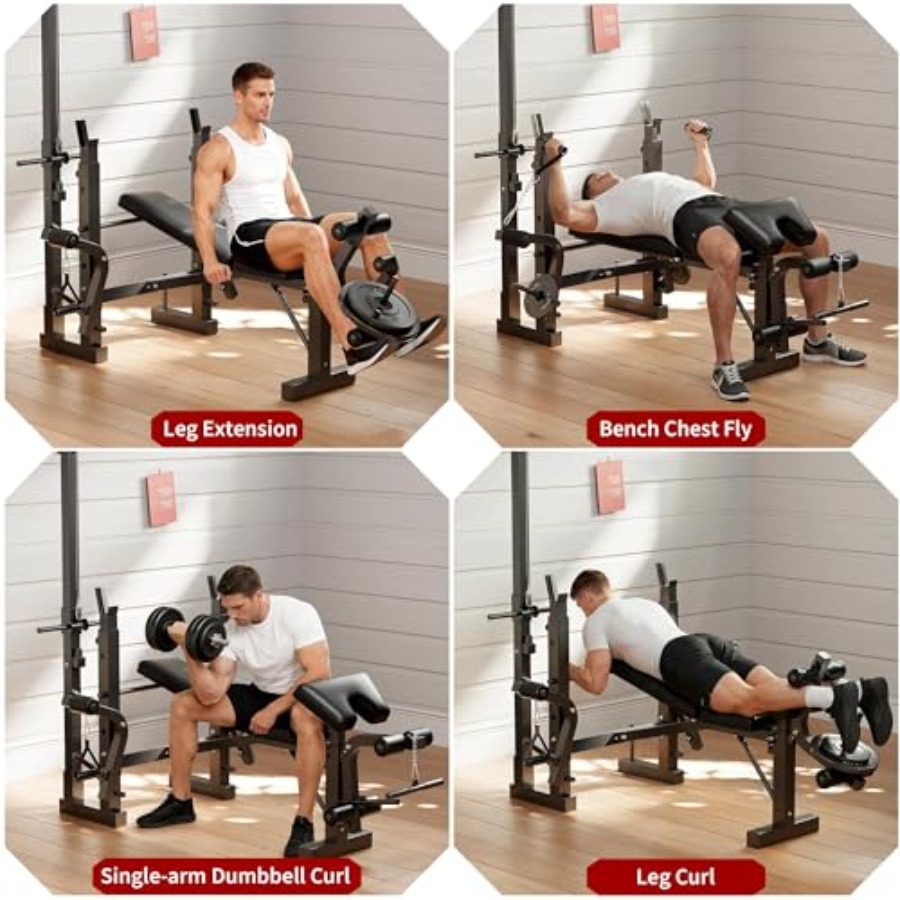 Zestaw ławki do ćwiczeń w domu – Home Gym With Leg Press recenzja i cena